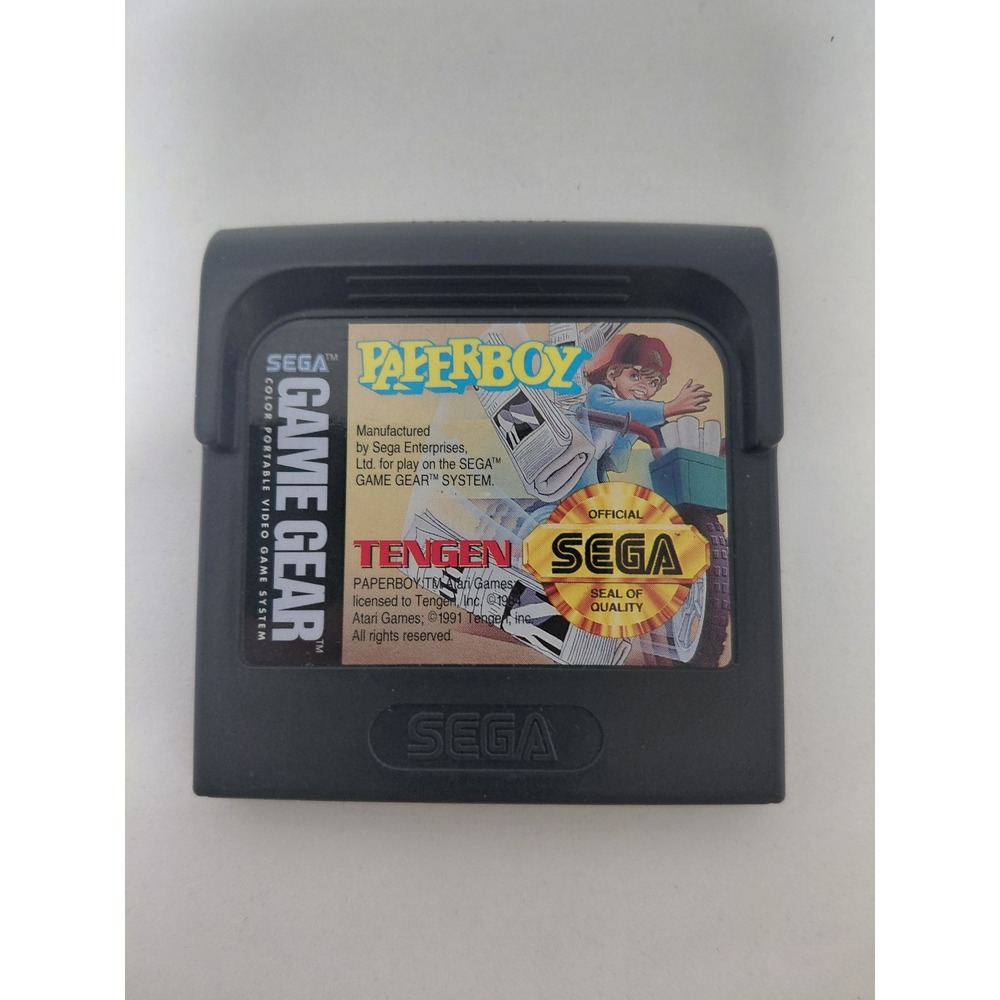 Paperboy Sega Game Gear Video Game Cartridge Tengen Retro Handheld with Case